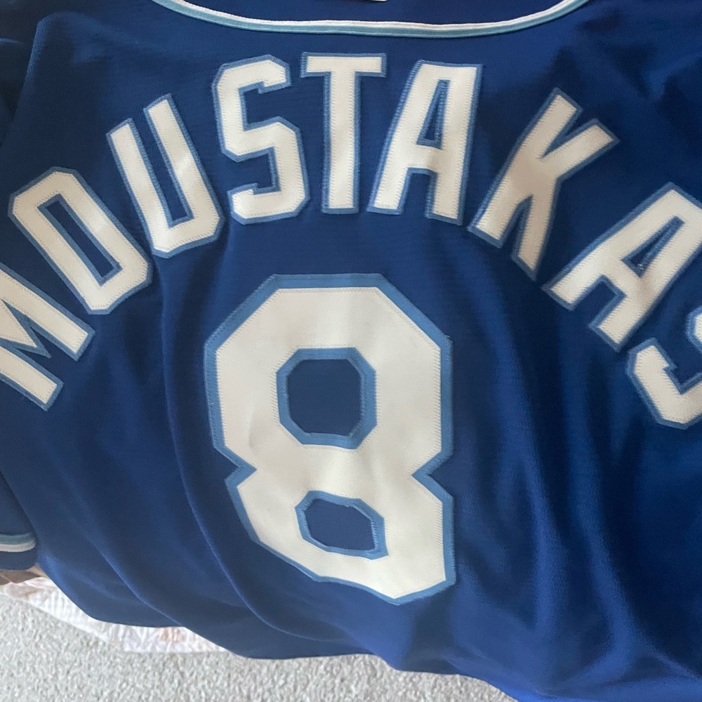 Kansas City Royals Mike Moustakas World Series Jersey L NEW